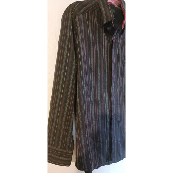 Bertrand Marois Long SLEEVE Button Up Shirt size G/L Made in‎ Canada - Picture 6 of 12